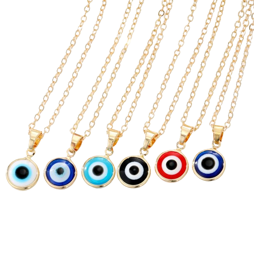 Fashion Colors Evil Eyes Pendant Necklace Turkish Eye Chains Choker Necklaces Clavicel Chains for women jewelry