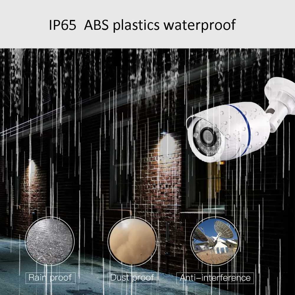 IP Cameras AZISHN 4CH H.265+1080P 48V POE 2MP NVR CCTV Camera System Outdoor Security 1080P IP Camera P2P Video Surveillance System NVR Kit 240413