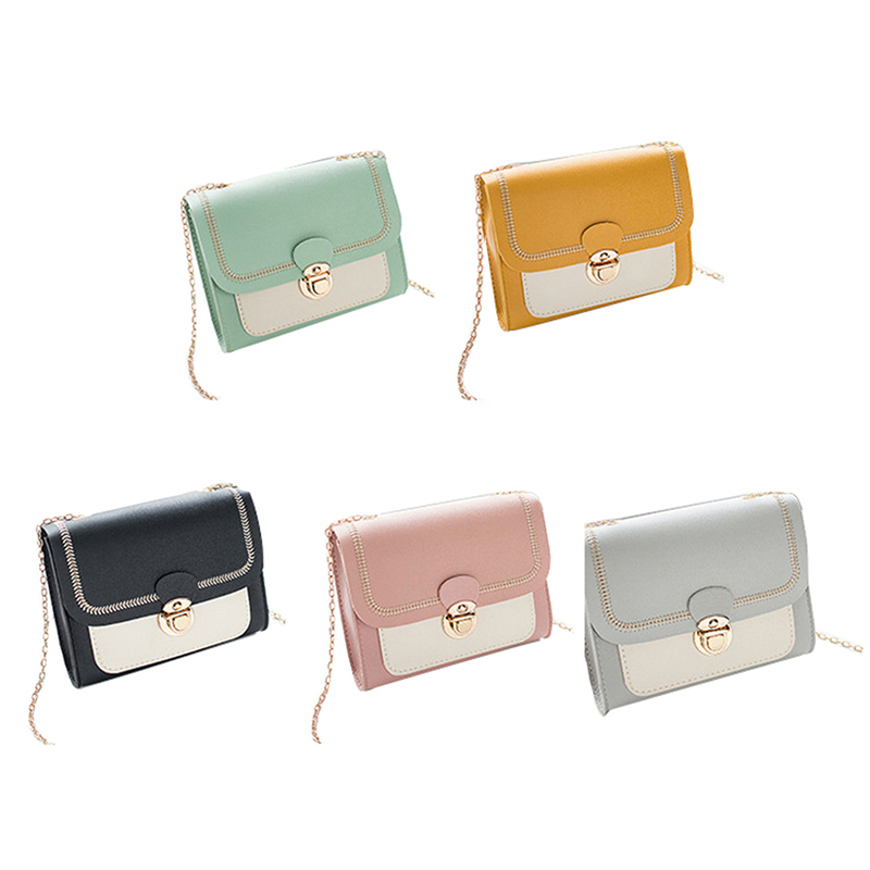 Summer Chain PU Leather Ladies Messenger ing Women Shoulder Crossbody Female Small New Square Bag Clutch Bags Handbags