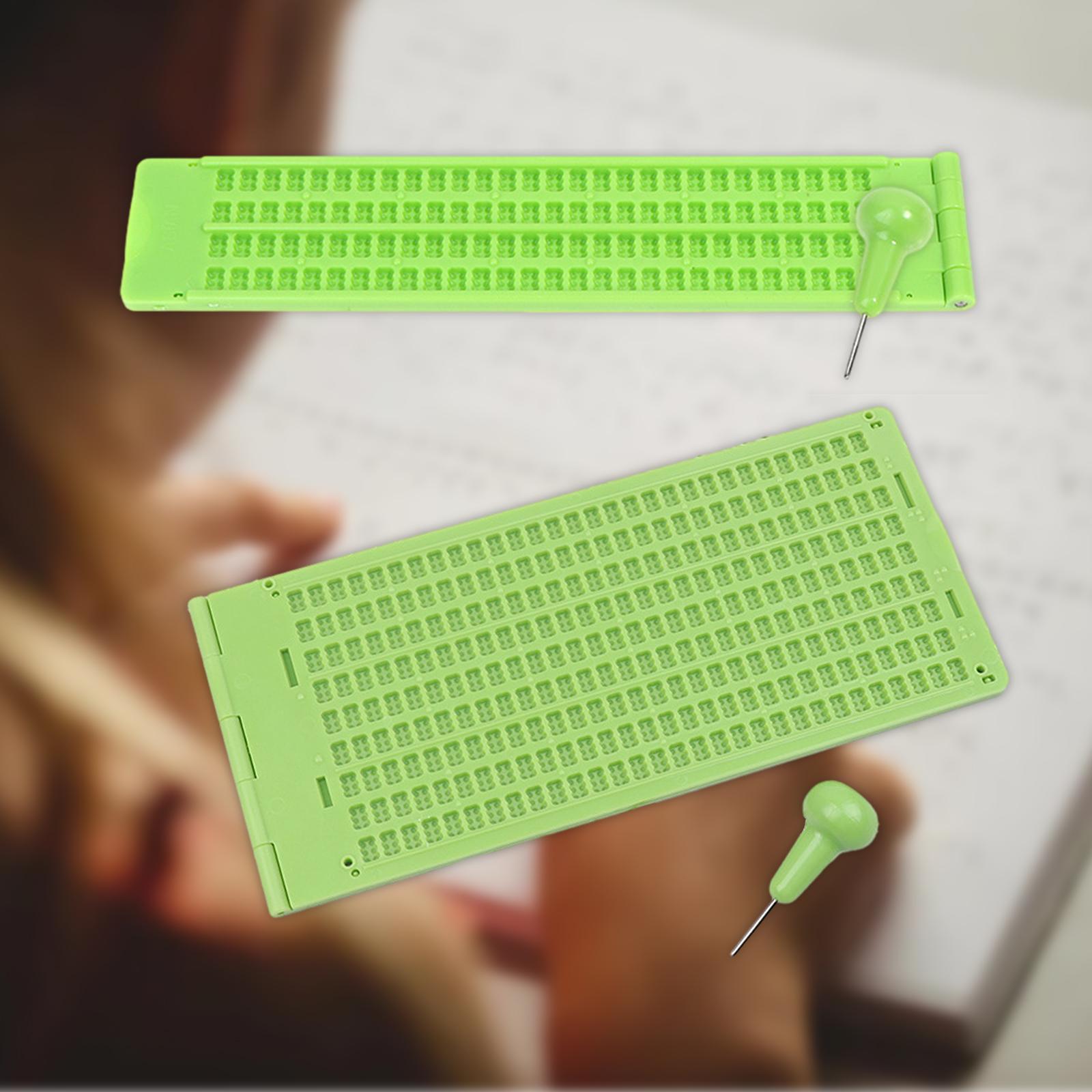 Braille Writing Slate with Stylus Practical Durable Educational Tool Learning Supplies Braille Writing Board for Beginners Adult