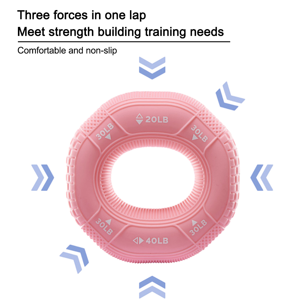 Silicone Rings Hand Grip Strengthener with 3 Different Levels of Resistance Finger Forearms Exercise Grip Trainer Grip Squeezer