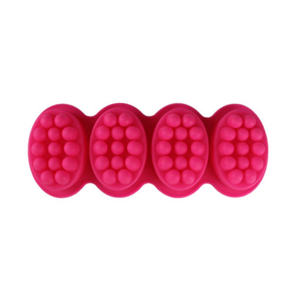 Flexible Soap Mold Silicone Soap Mold for Massage Hair Comb Flexible Reusable 4 Cavities Soap Mold Temperature for Salon