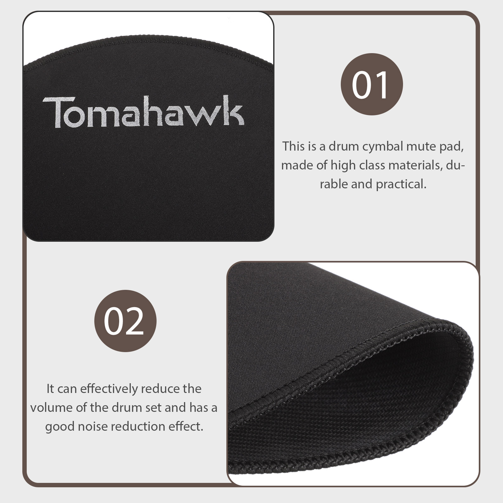 Useful Pad Drum ddmysmile Mute Noise-Absorbing Cymbal Silencer Instrument Muffler Accessory Smile