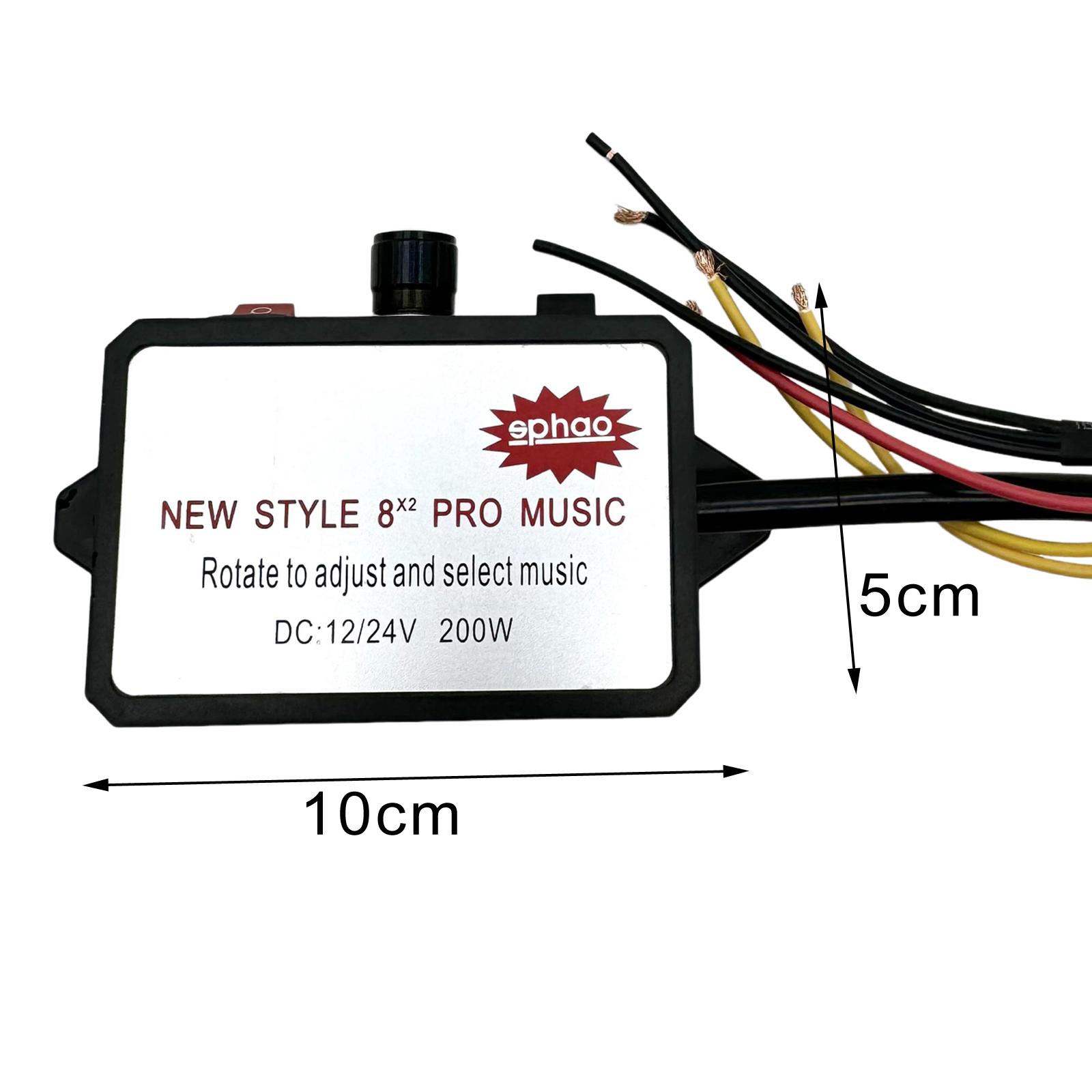 Car Horn Controller Electric Horn Speaker Premium Universal Variety Sound Effects 12-24V Sound Control Unit for Boat Car