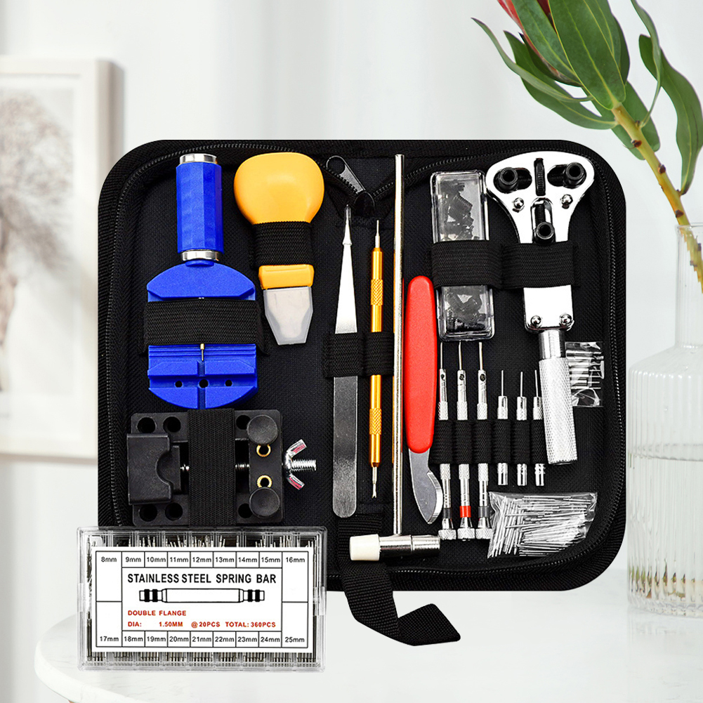 507pcs Watch Link Back Removal Tool Watch Repair Tool Kit Anti-Rust Portable Spring Bar Tool Set for Watch Disassembly Assembly