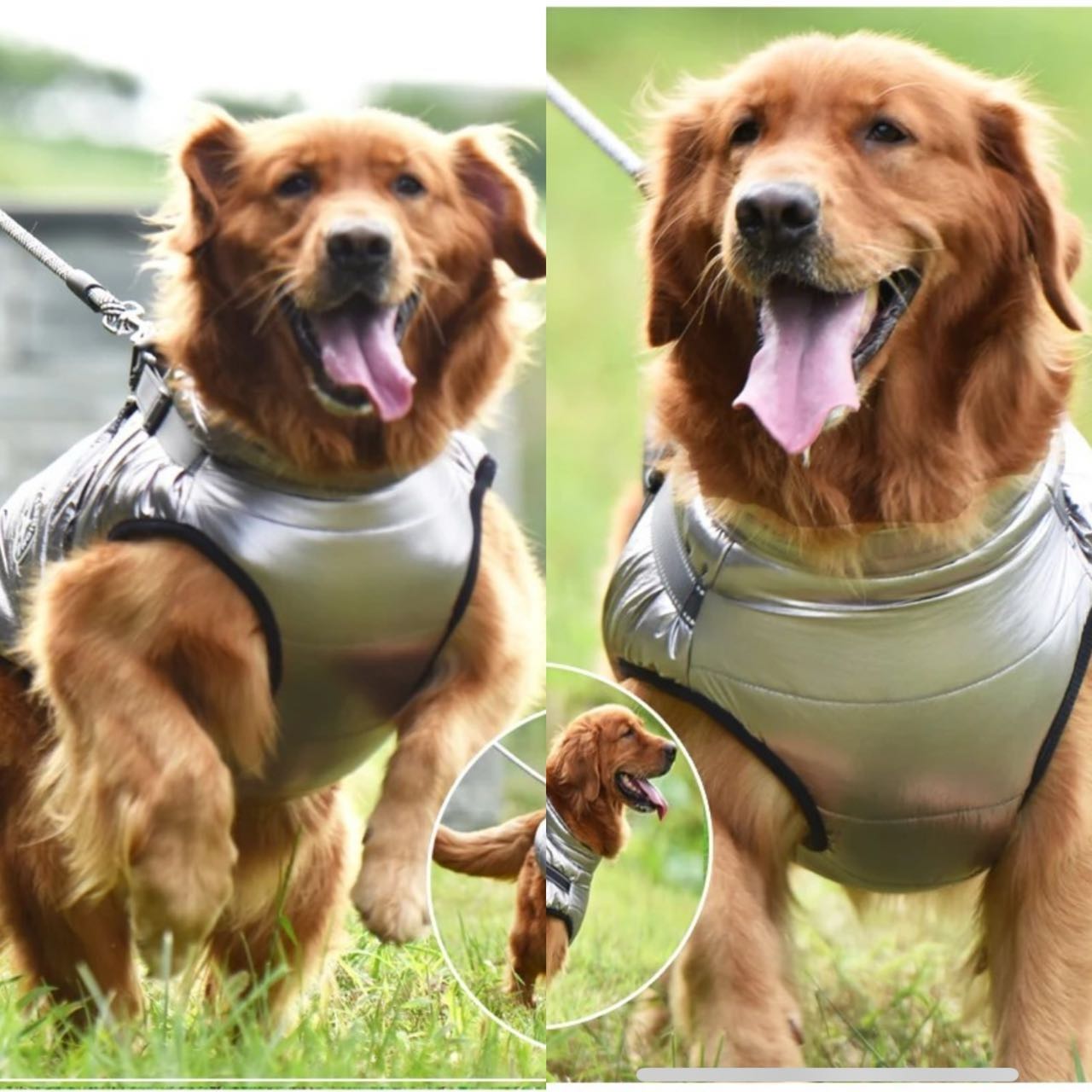 Waterproof Warm Dog Jacket Vest Winter Dog Clothes With Harness French-Bulldog Coat Pet Costume for Small Large Dogs