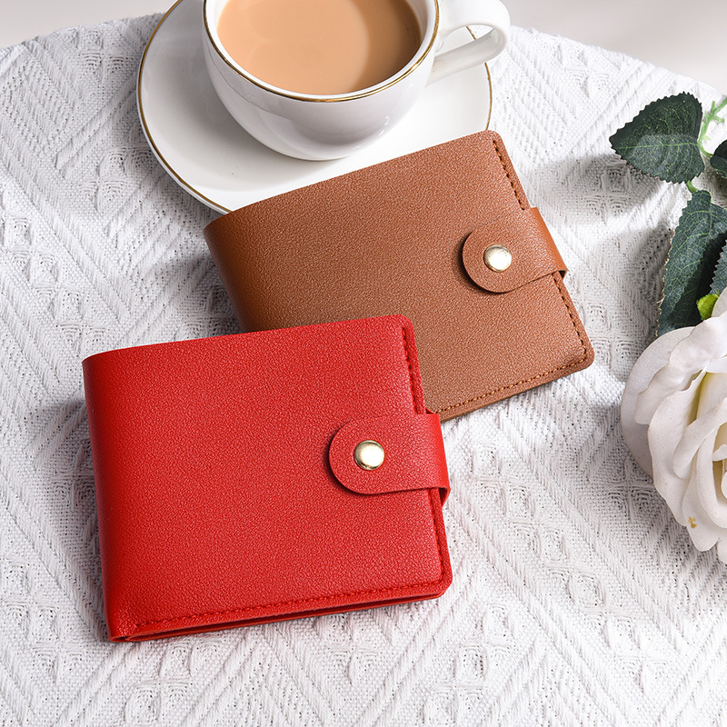 Simple Wallet Retro Women Rivets Short Wallet Coin Purse Card Holders Handbag For Girls Purse Small Wallet Ladies Bolsa Feminina smile
