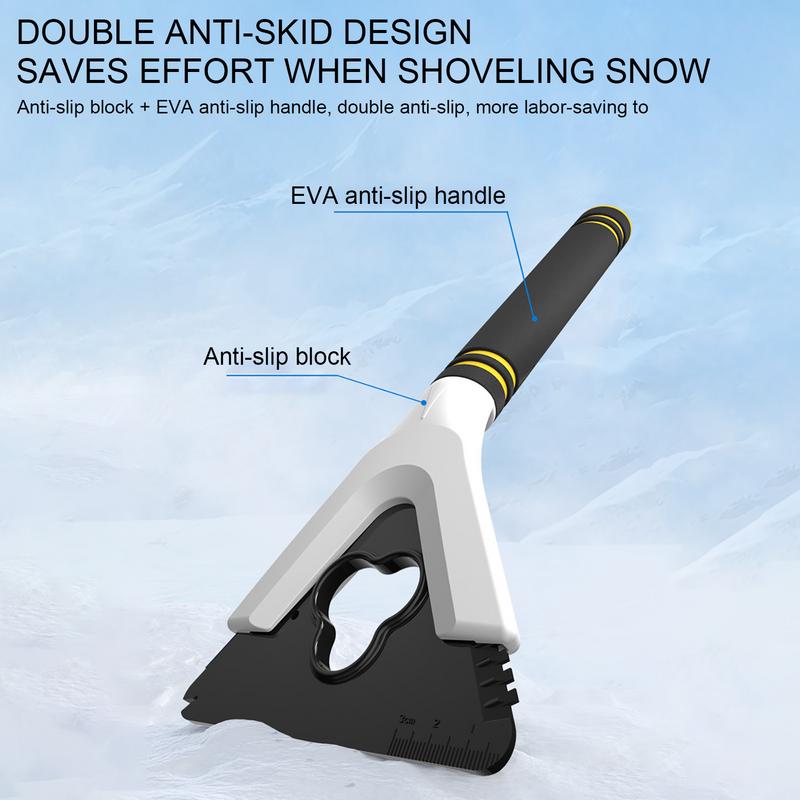 3-in-1 Scraper Ice Snow Shovel Snow And Fog Removing Scraper For Car Windshield Vehicles Cleaning Tool For SUV Trucks Off-Road smile