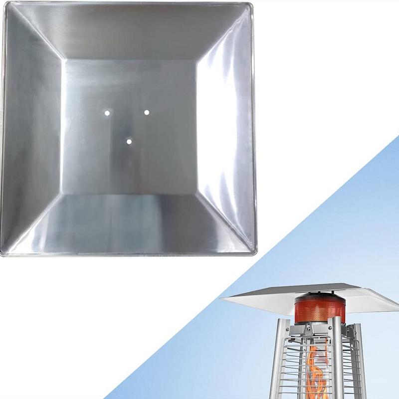 4 Sided Heater With 3 Pre Drilled Holes Reflector Shield Pyramid Patio Shield Top Universal Heaters Square Directional Outdoor