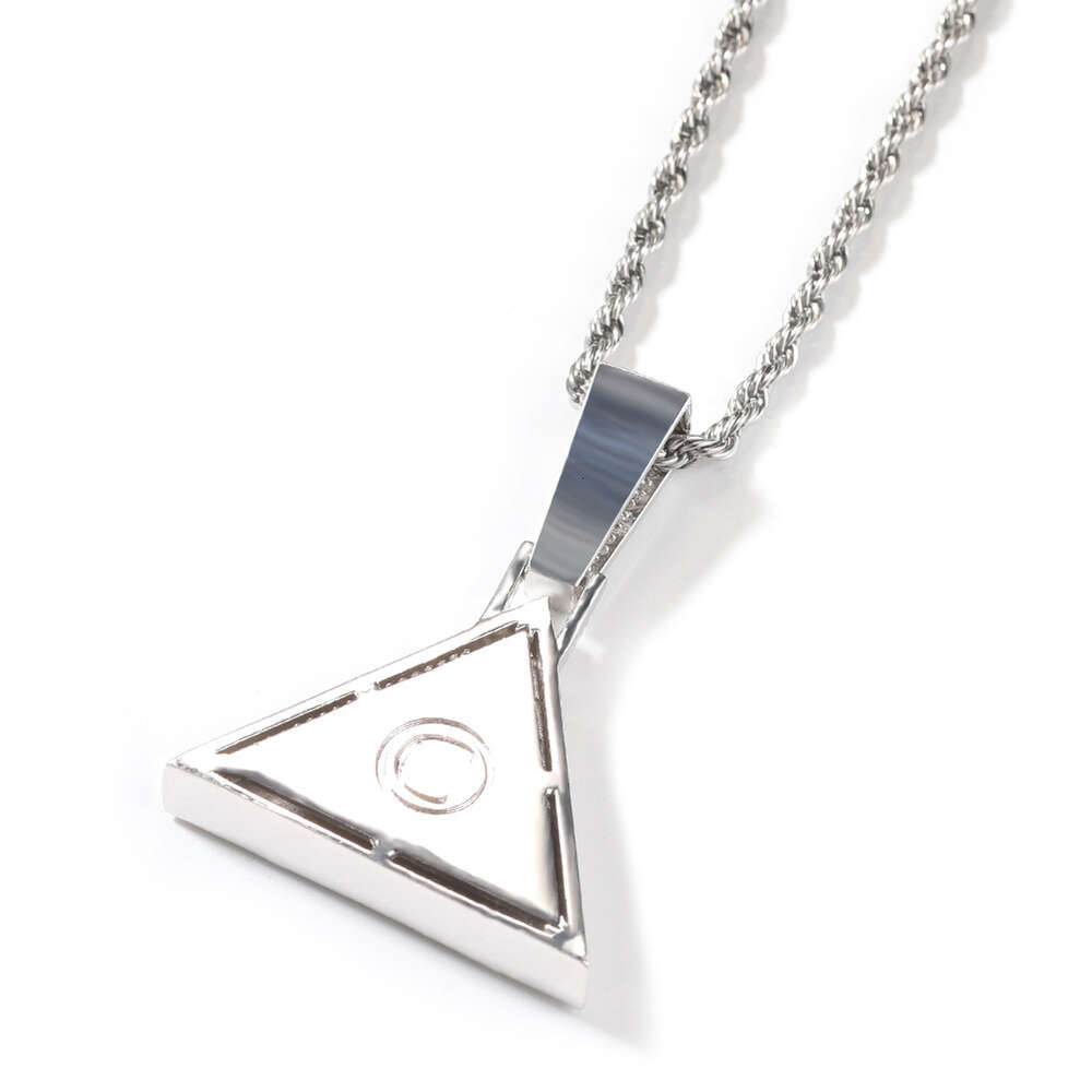 Top Quality Punk New Pyramid Evil Eye Pendant Personalized Necklace for Men Iced Out Cubic Zirconia Hip Hop Fashion Bling Full Cz Stone Gemstone Rappe