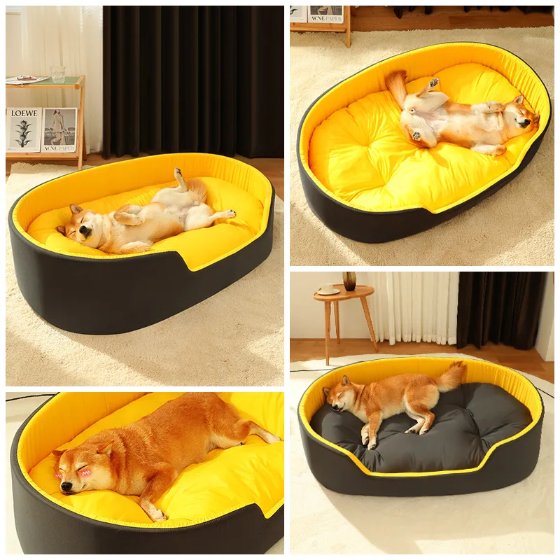 Pet Washable Double Sided Available All seasons Big Size Extra Large Bed House Sofa Kennel Soft Fleece Warm Bed S-XL