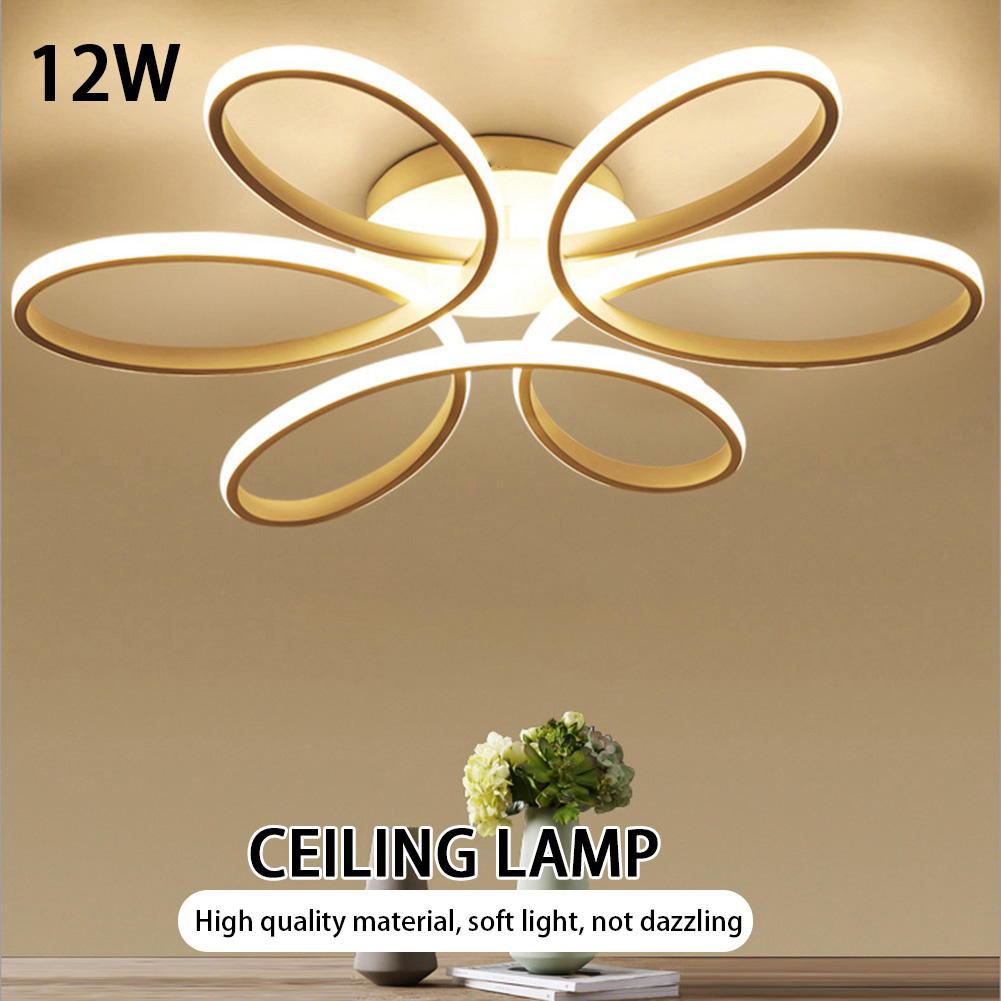 LED 12W Chandelier Modern Household Style Ceiling Lamp Three Colors Flower Design Ceiling Lights Super Bright for Corridor Stair smile