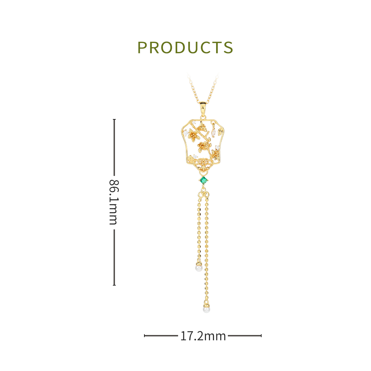 Sier Sterling S Necklace HAIKE Original Chinese Style Pufan Element Neckchain Elegant Dignified Fashionable Personalized smile