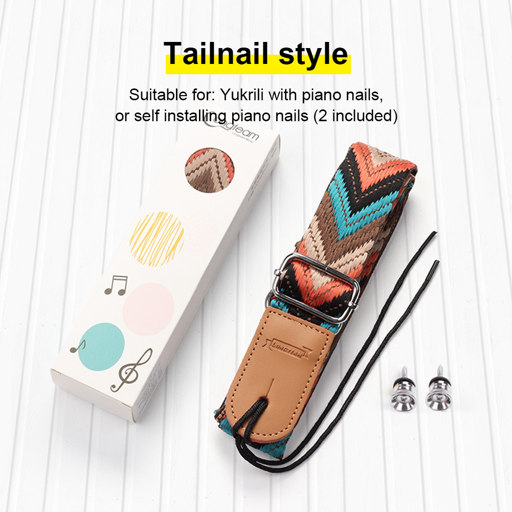 Adjustable Strap Retro Guitar ddmysmile Vintage Ukulele Shoulder Belt For Classical Guitar Ddmysmile Mandolin Banjo Smile