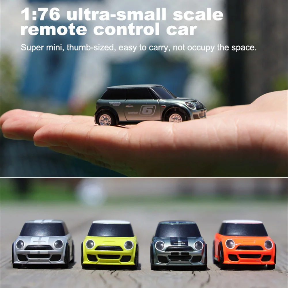 Turbo 1:76 Racing RC Car Mini Race Car with 2.4GHz 91803G-VT 3CH Transmitter Racing Experience New Patent Car for Kids Toys