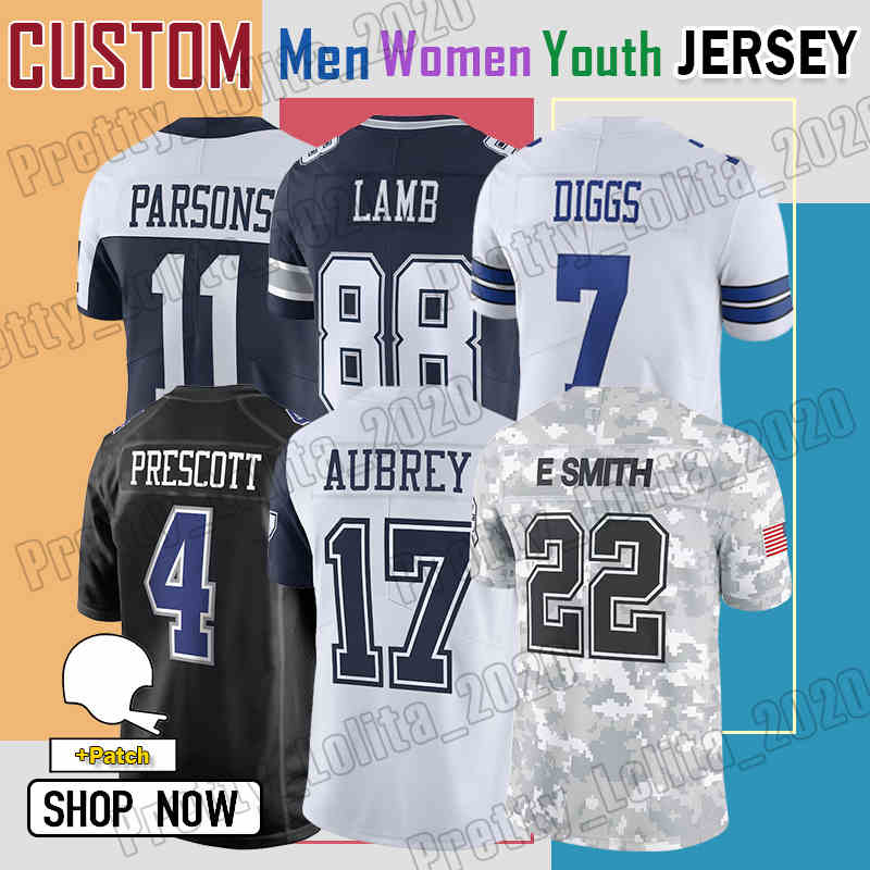 11 Micah Parsons Football Jersey 88 CeeDee Lamb 1 Jalen Tolbert Zack Martin Leighton Vander Esch Eric Kendricks KaVontae Turpin Brandin Cooks Rico Dowdle Bryan Anger