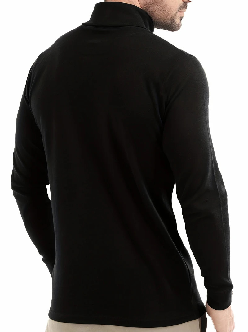 Autumn and winter mens fully matched turtle neck sweater ultra-thin mens casual zipper sweater mens clothing 241113