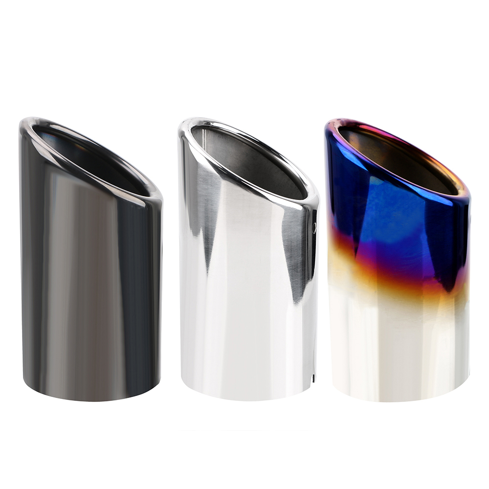 Car Exhaust Tip Muffler Pipe Cover 2pcs For Audi A4 B8 A3 A1 Q5 For VW Tiguan Volkswagen Passat B7 CC Auto Accessories