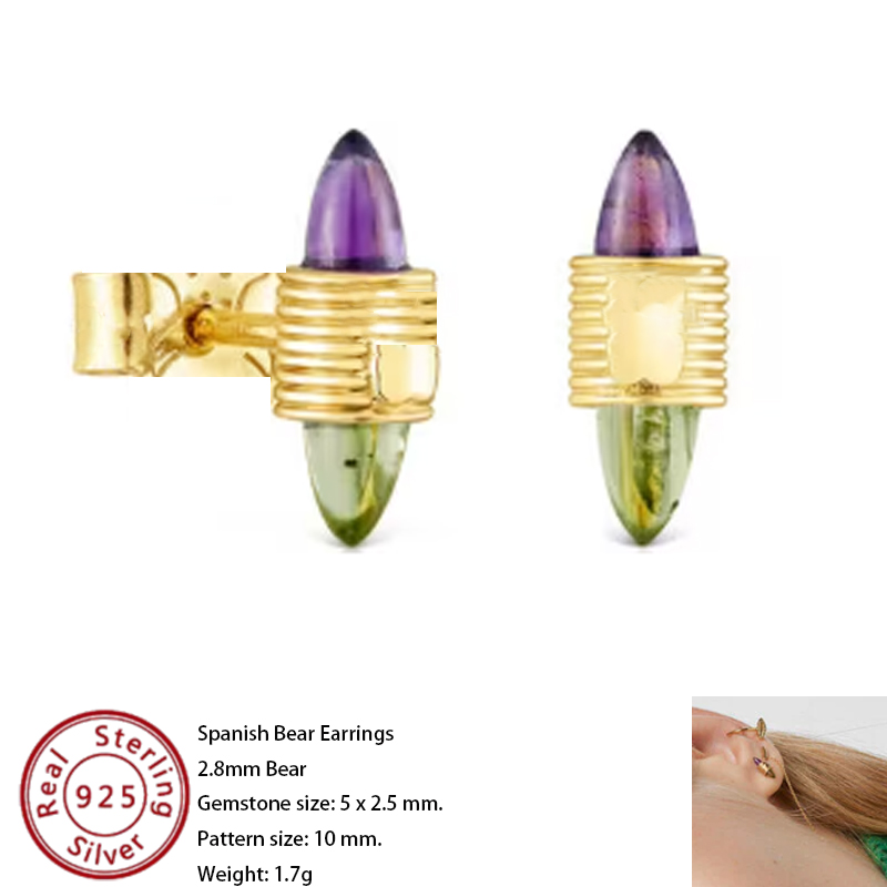 Bear Spanish Charming 2024 Earrings S Sier Jewelry Gift For ddmysmile Ladies Smile