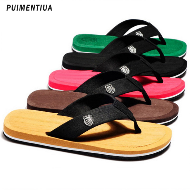 2024 Summer Beach Sandals: Men's Anti-Slip Casual Flip ps Shoes, High-Quality atos Hombre