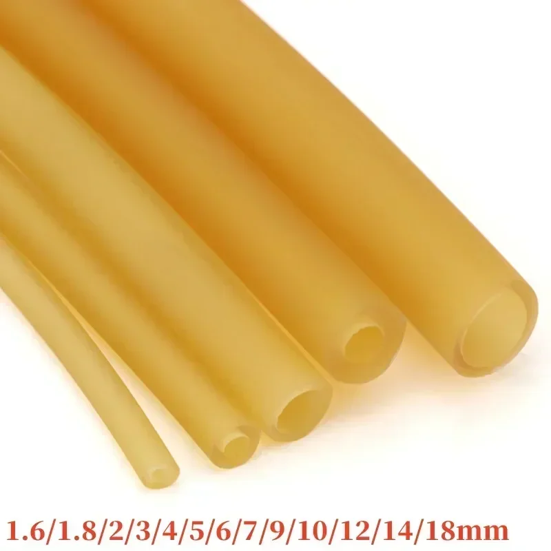 1/10/30M Slingshot Catapult Nature Latex Rubber Hoses ID 1.6 ~ 9mm Beige Surgical Medical Tube Yellow Elastic Rubber Band