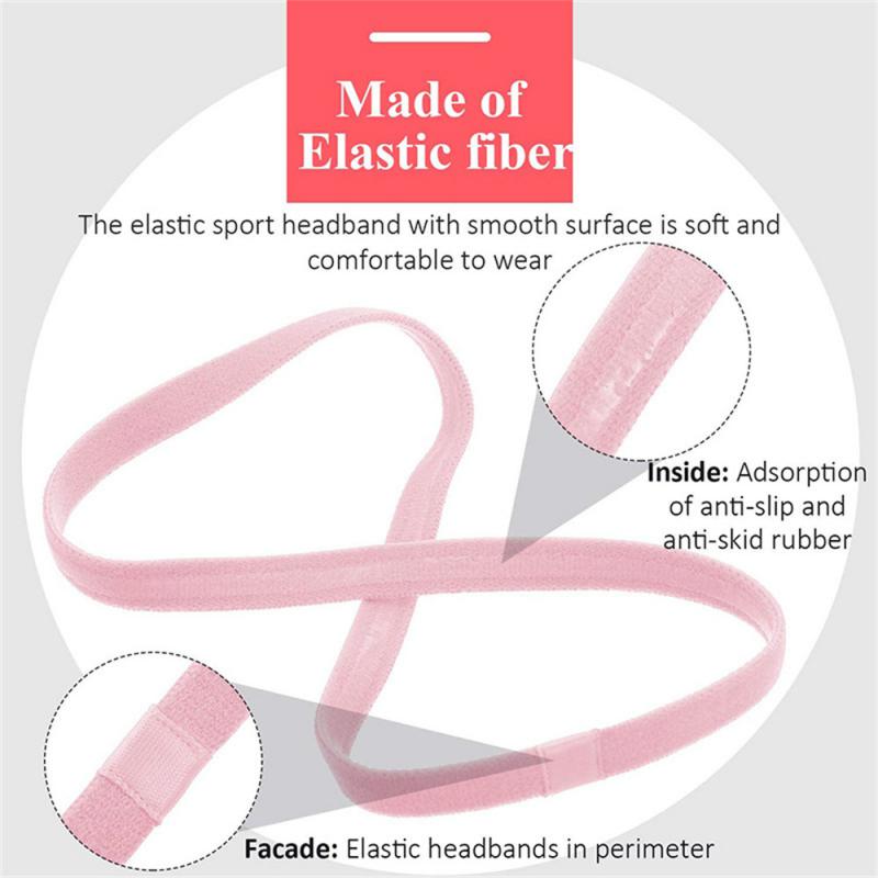 Elastic Non-Slip Thick 1/3PCS Sport Headbands Women Men Yoga Hair Bands Anti-slip Elastic Workout Sweatband Sport smile