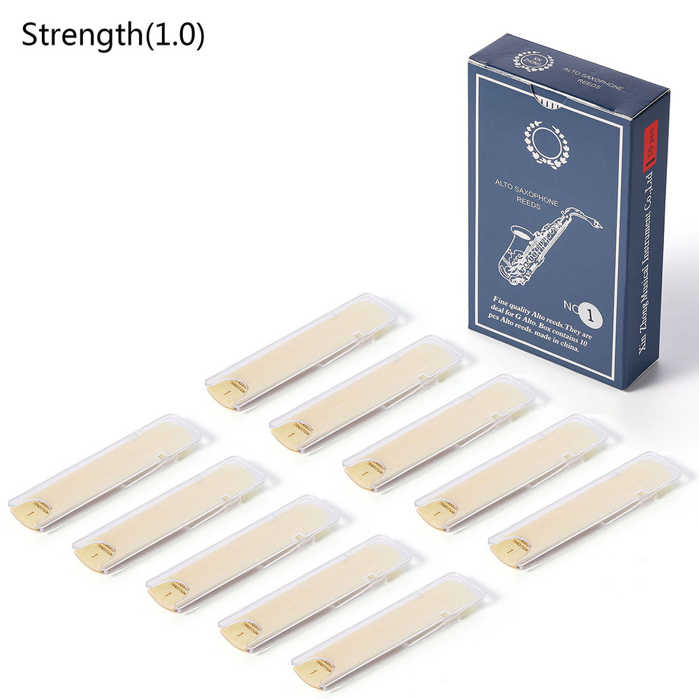 Reed Alto Saxophone Reeds Strength 1.0 1.5 2.0 With Consistent Size Wooden Woodwind 10PCS Alto Saxophone Reeds