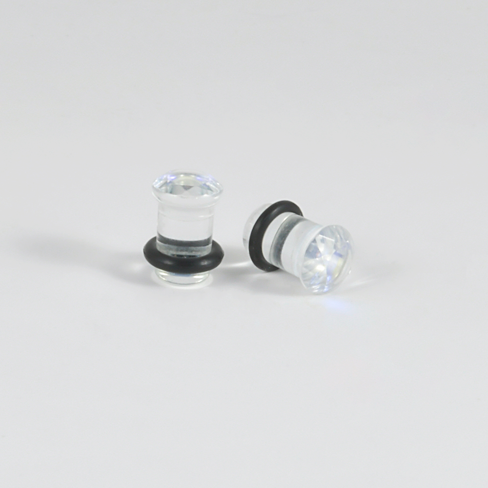 2Pcs Stone Single Flared Ear Plug Waist Drum Ear Plug Gauge Flared Plugs Earlets Gauge Expander Body Piercing Jewelry