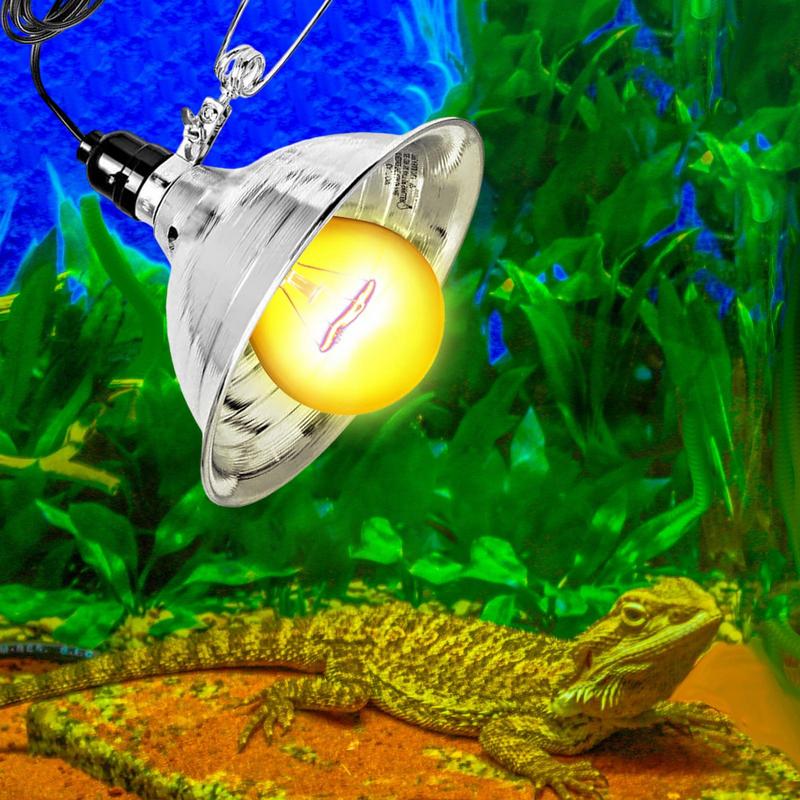 Reptile Heat Lamp Holder 300W Reptile Heat Lamp Holder Pet Bulb Lampshade Emitter Lamp Reptile Pet Lampshade 5.5 inch