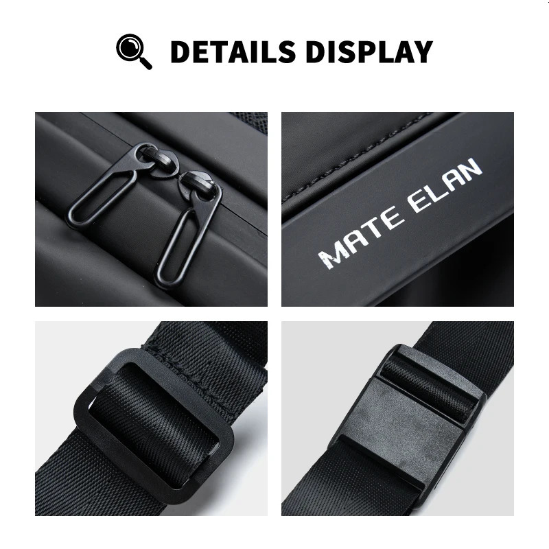 Men Crossbody Chest Bag Sling Lightweight n Outdoor Casual Sport Shoulder PVC Leather 241111