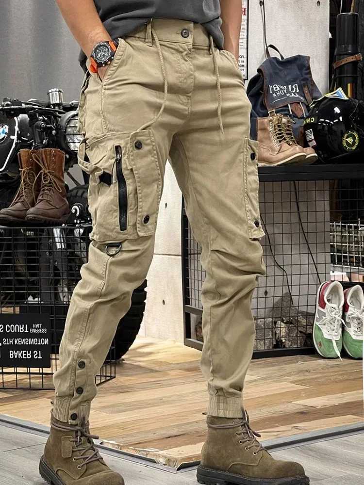 Mens cargo pants motorcycle ltisockets bicycle Trouser mens lti pocket ultra-thin plus size new Harajuku cheap big W241112