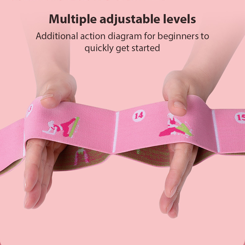 Yoga Grid 11 Multi-Segment Resistance Band Beginner Dance Pilates Auxiliary Stretching Belt Adult Latin Training Elastic Bands smile