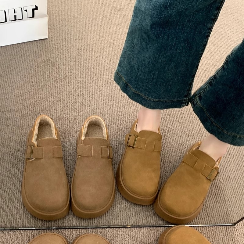 2024 New Winter Women's Shoes with Velvet Warm Fury Shoes and Snow Boots