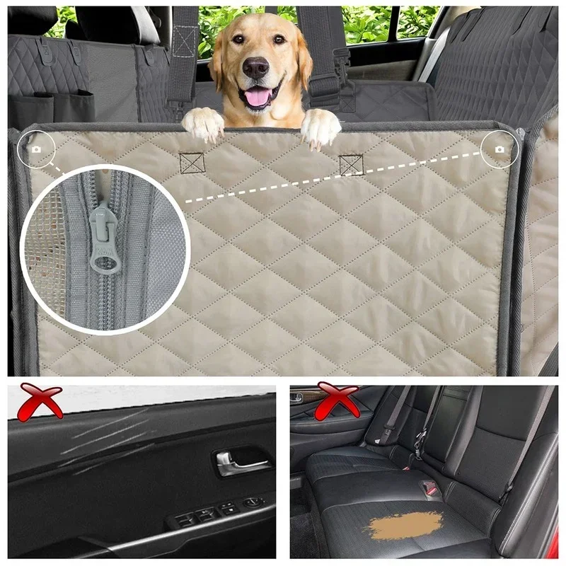 Rear Pet Waterproof Car Cover Dog Seat Back Protector Carrier Mat Safety Hammock For Prodigen Travel Dogs smile