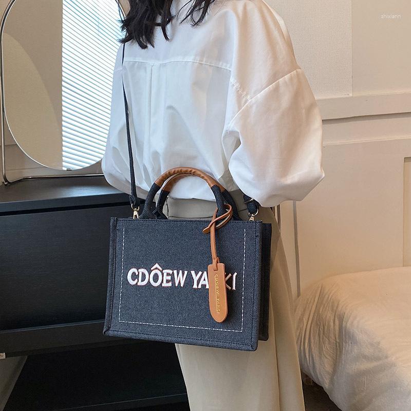 2025 NEW Totes Cross-border Women's Bag Fashion Denim Shoulder Messenger Casual All-match Portable Tote Yoga zhanyishengli