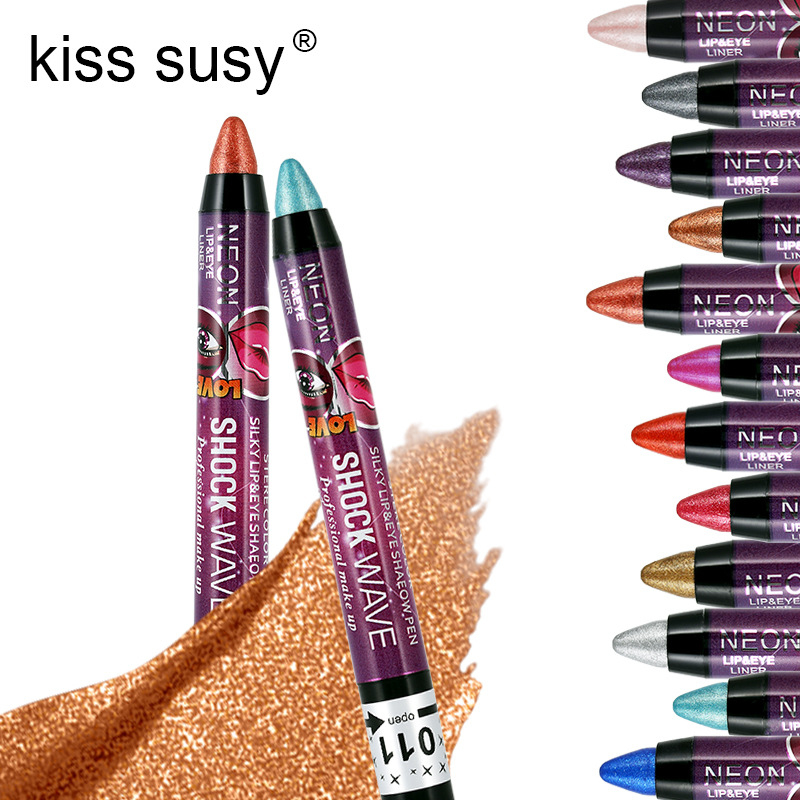 1/3/5PCS In 1 Glitter Eyeshadow Lipstick Pencil Stick Waterproof Pearl Silkworm Eye Shadow Pen Long-lasting Eyeshadow Make Up
