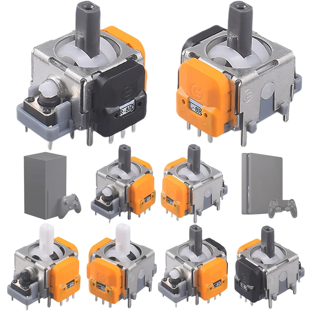 2pcs For PS5 Hall Effect Joystick Module Controller 3D Analog Joystick Sensor Module For PS4/Xbox One/Switch Pro Game Accessorie