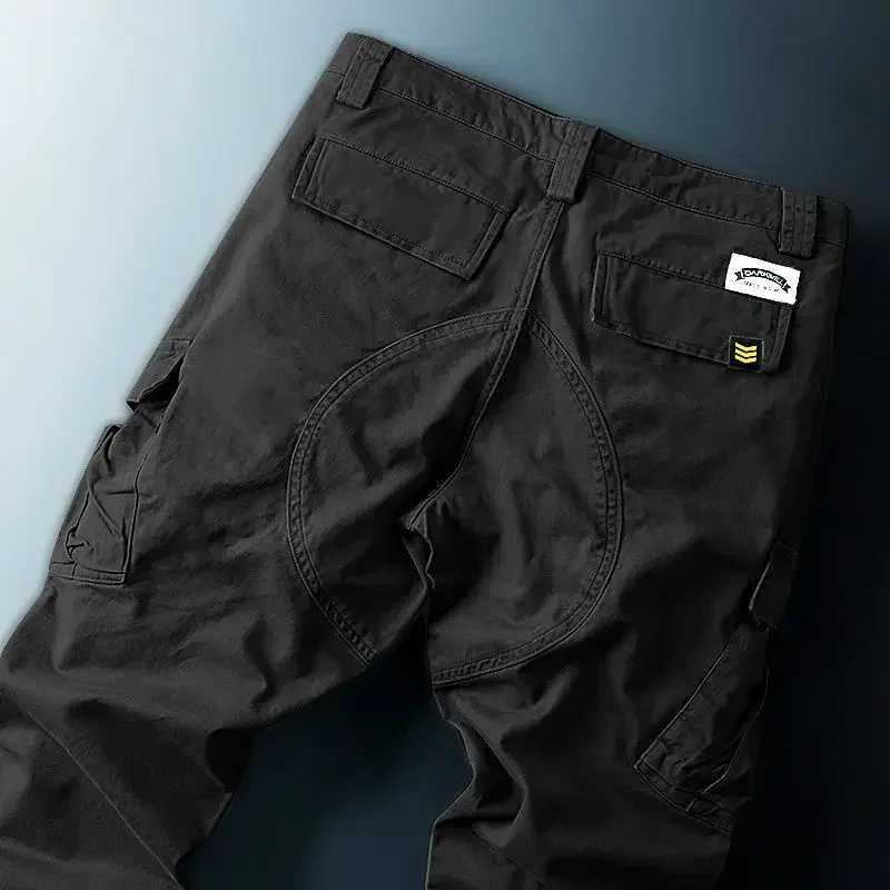 Mens Trouser Stretching Loose in Korean Mens Cargo Pants Large Fashion Harajuku High Quality Fashion Pants W241112