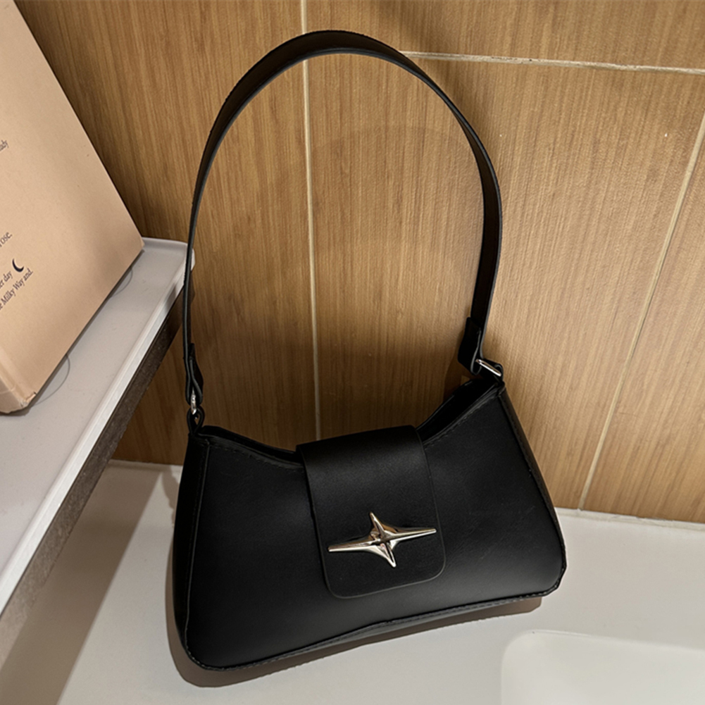 Silver Shoulder Bags for Women 2023 Classic Y2K Small Purse Glossy PU Leather Luxury Brand Female Underarm Handbags Daily Bag