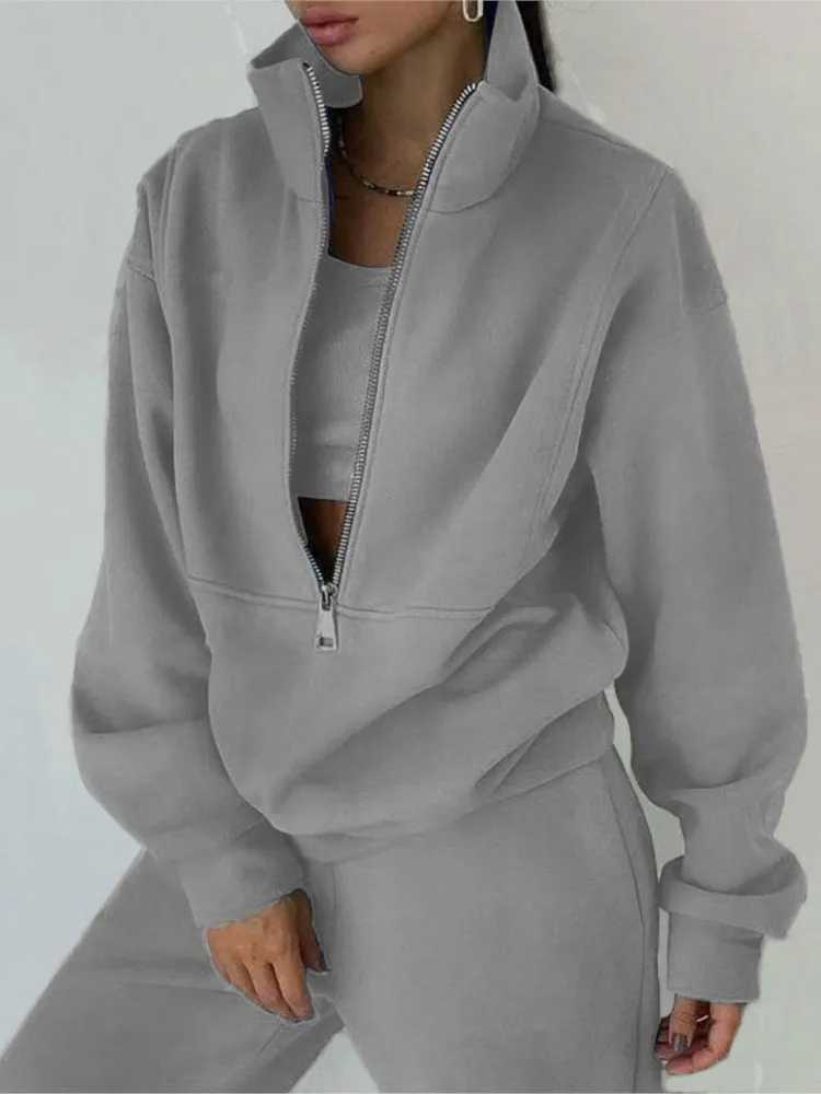 2024 New Fashion Tracksuit Set Stylish Autumn And Winter Comfortable Warm Two-piece Sets For Sports Casual Womens ClothingX241112