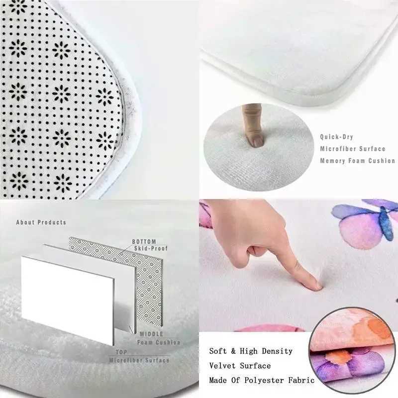 Carpet Boho Area Rugs Washable Vintage Modern Neutral Large Flannel Carpet for Dinning Ro Living Ro Bedro Farmhouse Non Slip Mat Z241113