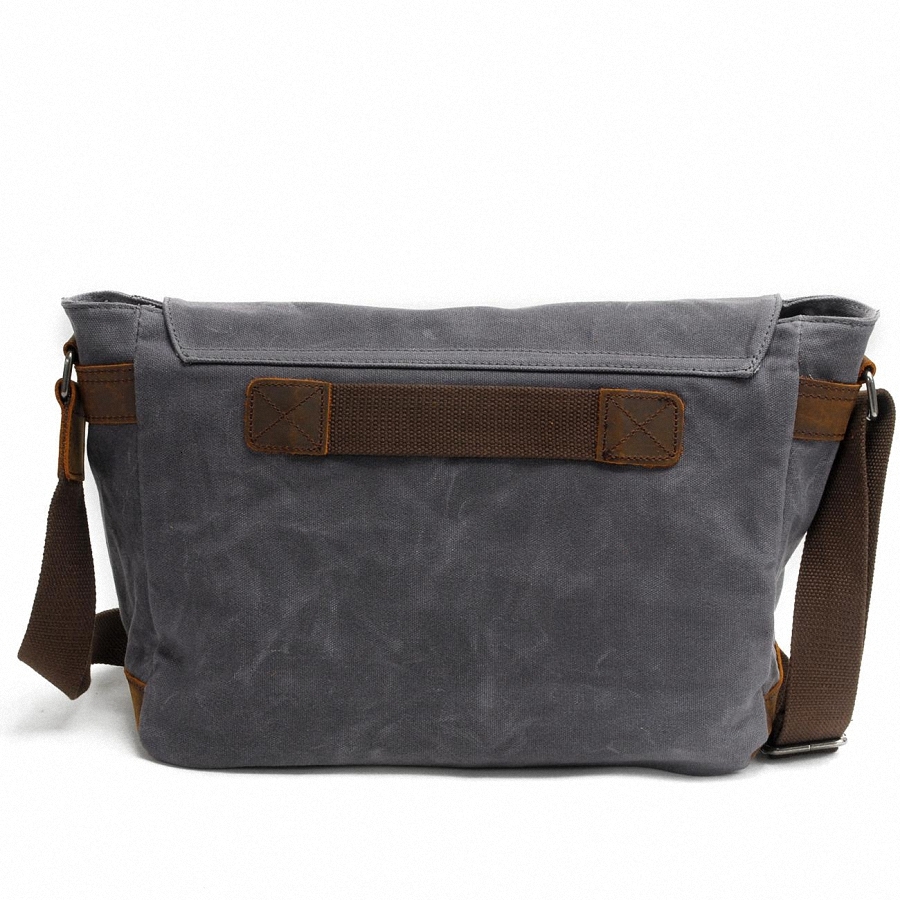 New Fashion Thick Wax Canvas Shoulder Messenger Men Crossbody Bag Vintage Male Leisure Sg Bag Casual Boy Canvas BagVoyage