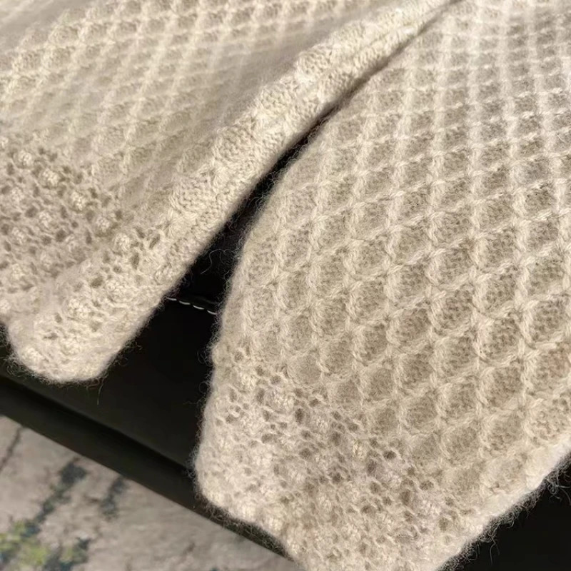 Womens 3D Three way Hollow Round Neck Jumping Rope Knitted Sweater with Wool and Cashmere Sweater Autumn Special Offer Fashion Top 241113