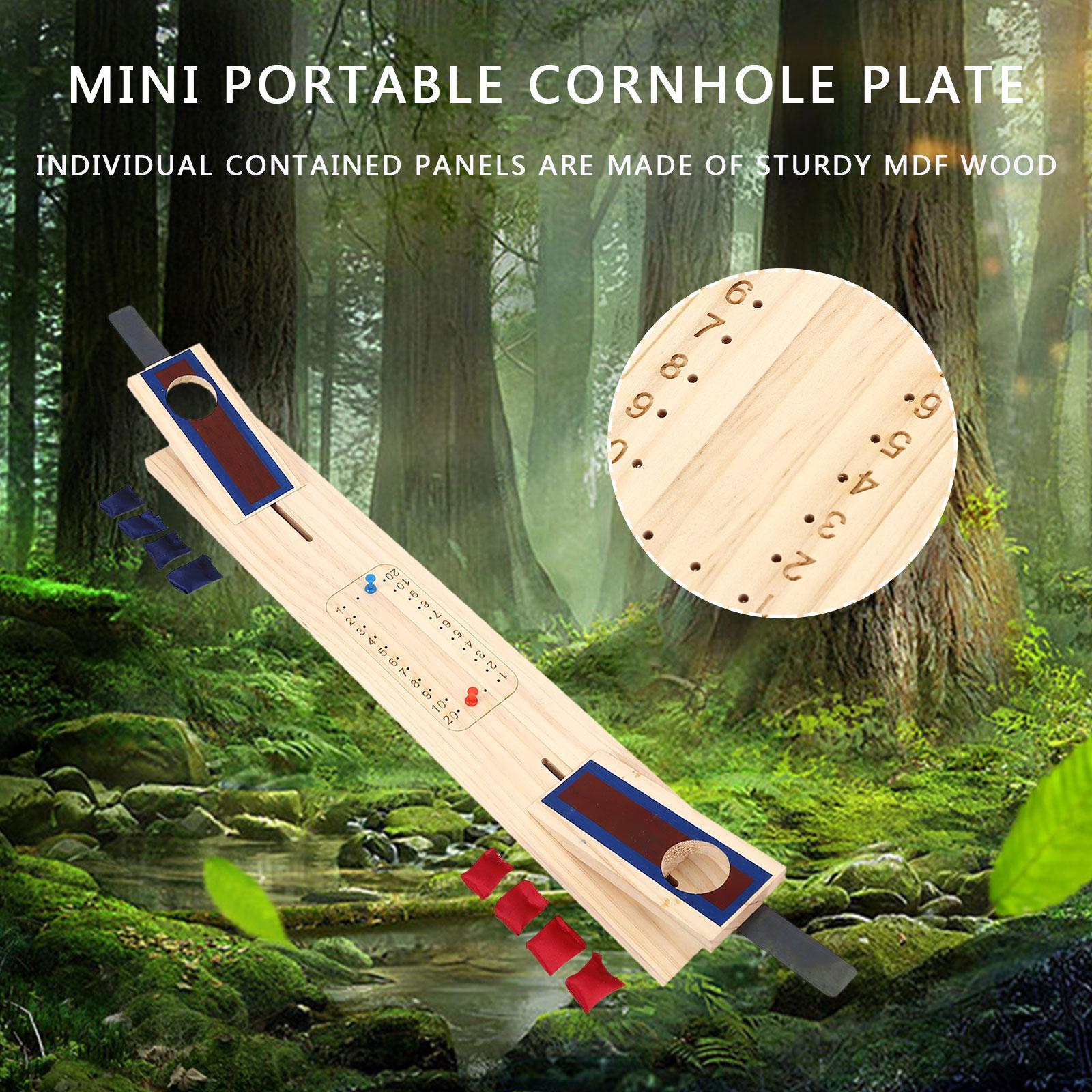 Classic Cornhole Set Mini Portable Corn Hole Boards 8 Bean Bags Toss Game for Children Christmas Birthday Gifts