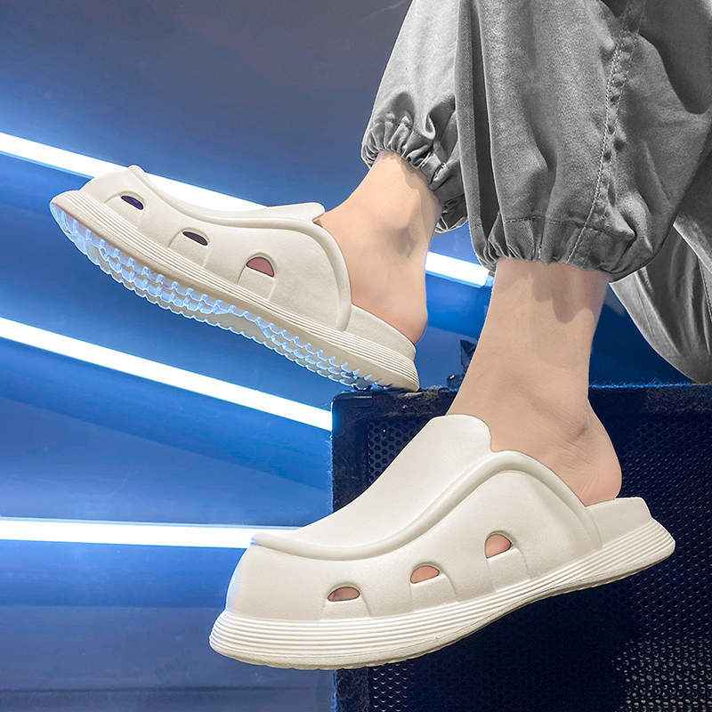 Fashion Men Slippers Slides Indoor Outdoor Sandals Beach Soft Thick Sole Slippers Casual Shoes Mens Flip-flops Home Slippers New