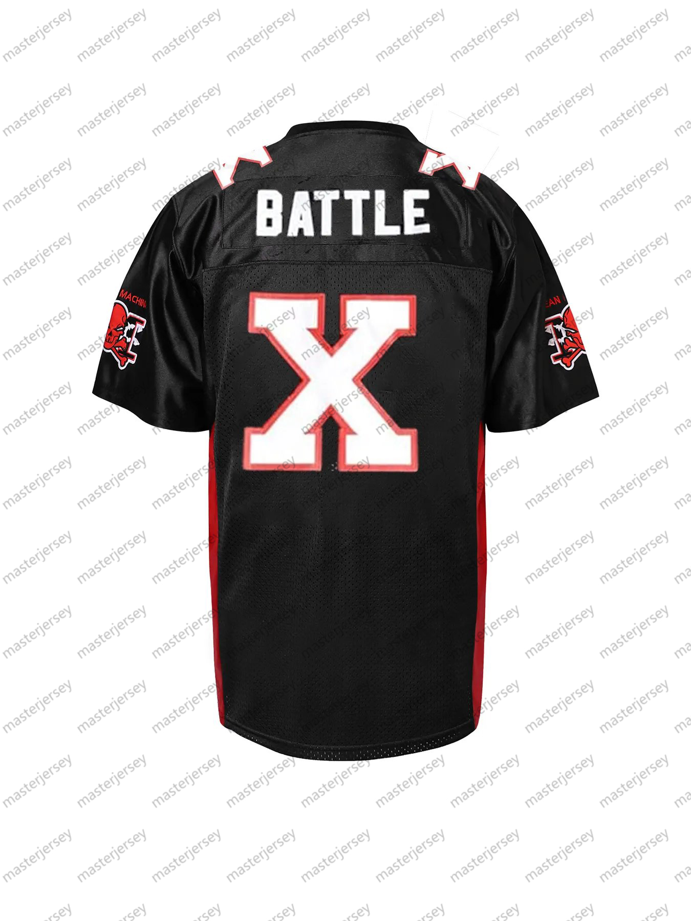 X BATTLE Men's Comfy V-Neck Football Jerseys Mesh Embroidery For Training And Competition Breathable Moisture-Wicking Short Sleeve Top for Active