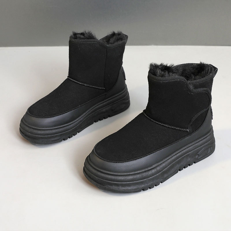 2025 New Designer Snow Fury Winter Women's Boots Thick Bottom Plush Shoes Martin Boots Men's Warm Short Boots