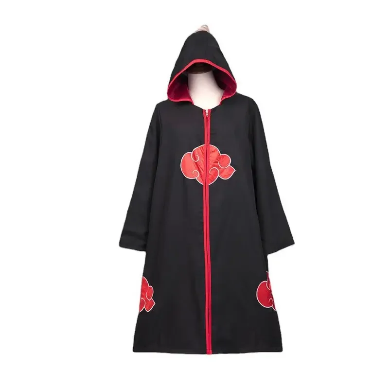 bilibili Akatsuki Cloak Adult Kids Itachi Long Black Robe Capes Halloween Party Cosplay for Anime Naruto Costume with Headband