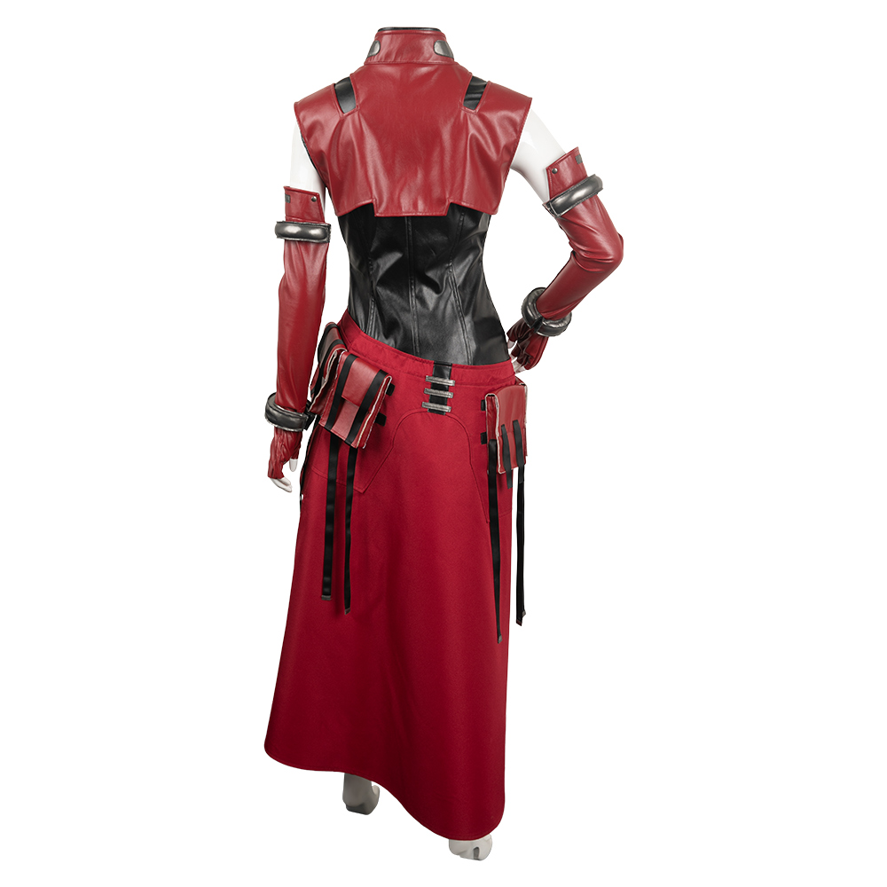 Aerith Cosplay Game Final Cos Fantasy 7 Costume Ever Crisis Uniform Jacket Pants Leather Women Outfit Halloween Carnival Suit
