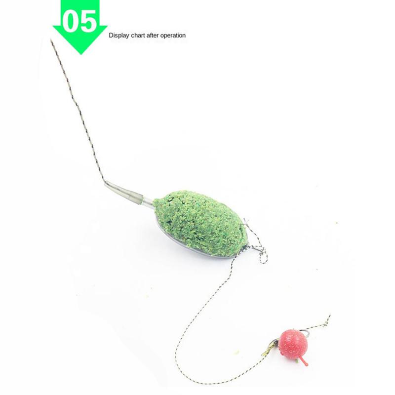 Fishing 2Pcs Inline Carp Flat Method Feeder Portable Inline Method Carp Fishing Bait ddmysmile Basket Feeders Tackle Accessories Smile